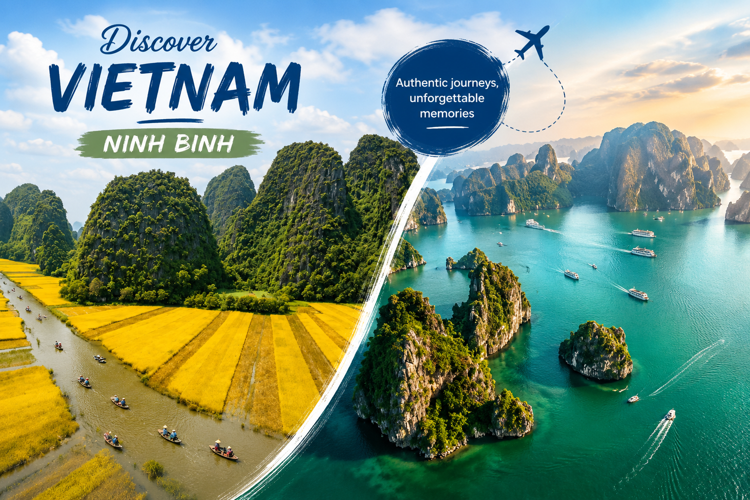 NINH BINH + HA LONG BAY  2 DAYS/1NIGHT